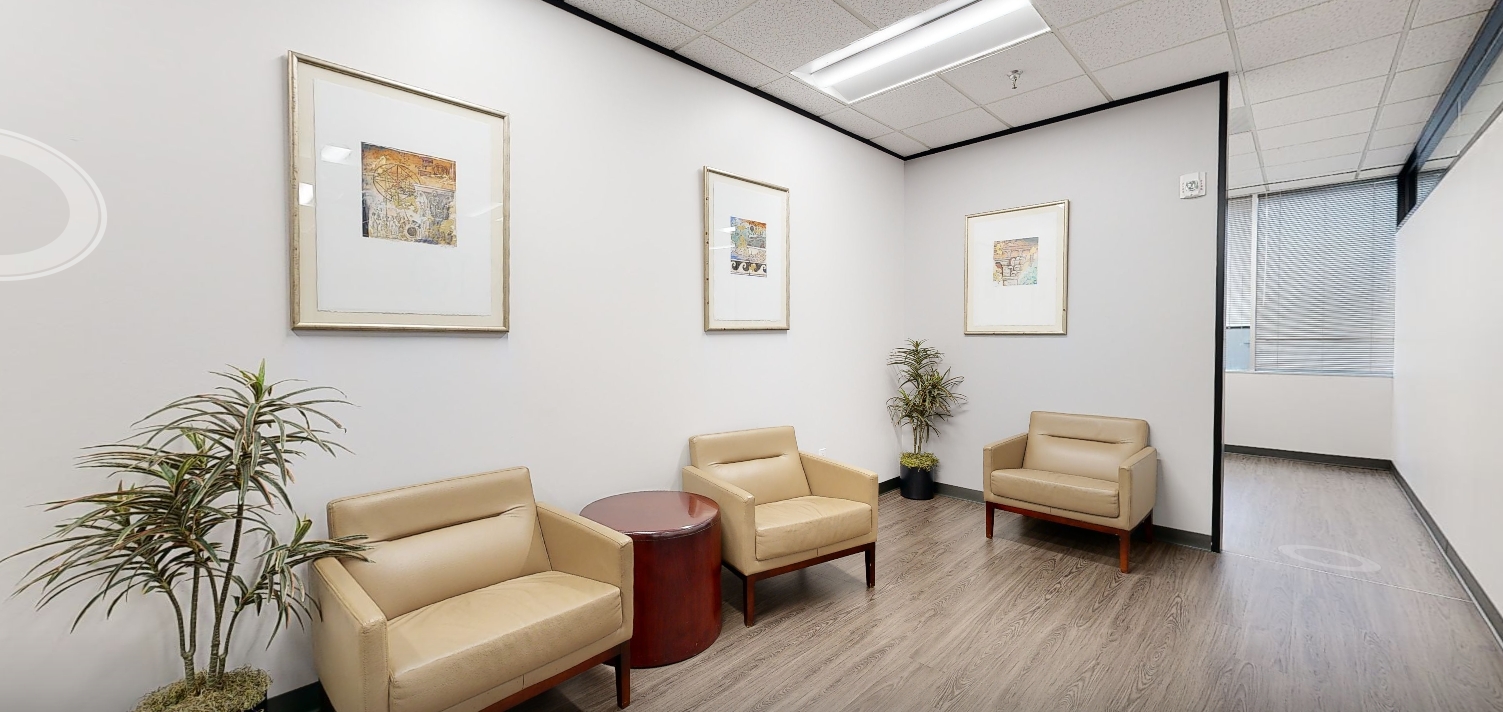 Office reception area and visitor lounge